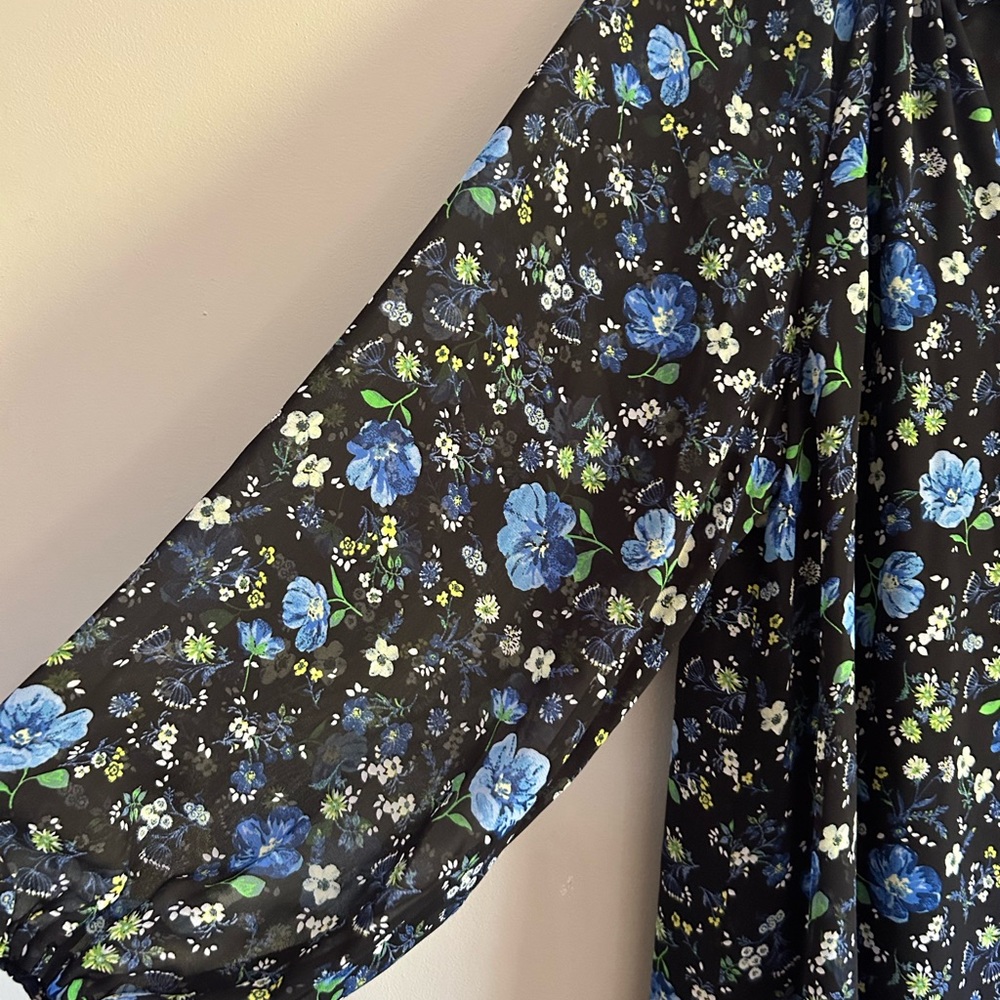 Banana Republic floral, Boho dress. Sheer sleeves. Lined bodice. Size M. - Picture 4 of 9